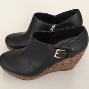 High wedge booties